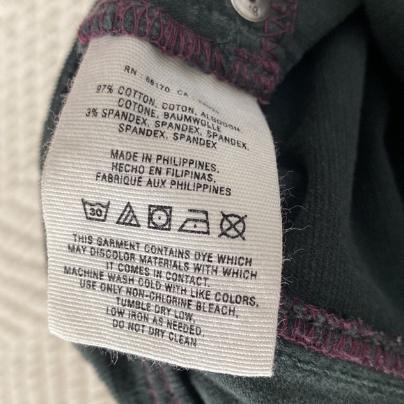 Pilcro and the Letterpress Anthropologie corduroy legging pants size 28 - Picture 10 of 10